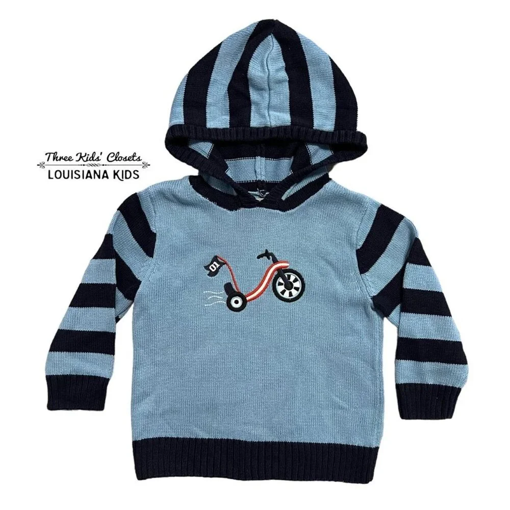 Gymboree 18-24m Embroidered Tricycle Hoodie Sweater